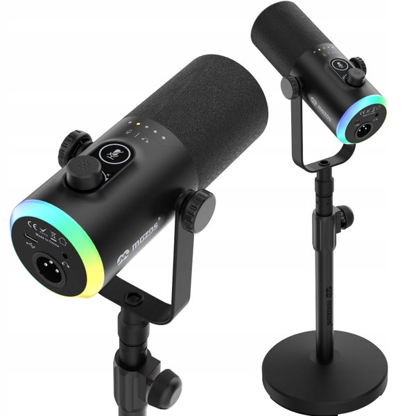 Mikrofon Mozos GM-ONE-BK dynamiczny mikrofon studyjny USB-C i XLR