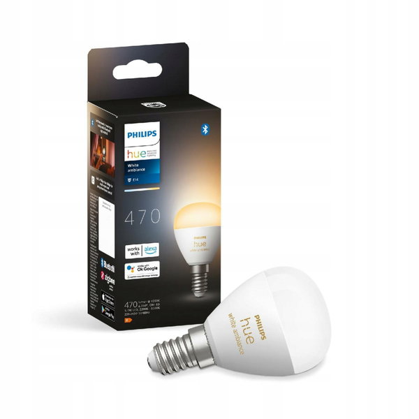 Philips Hue White ambiance Żarówka kulka E14 470 lm
