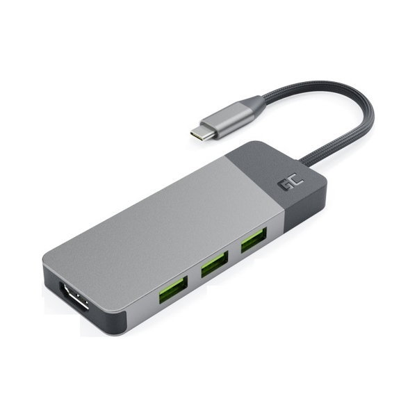 Adapter HUB USB-C Green Cell Connect 7w1 HUBGC01