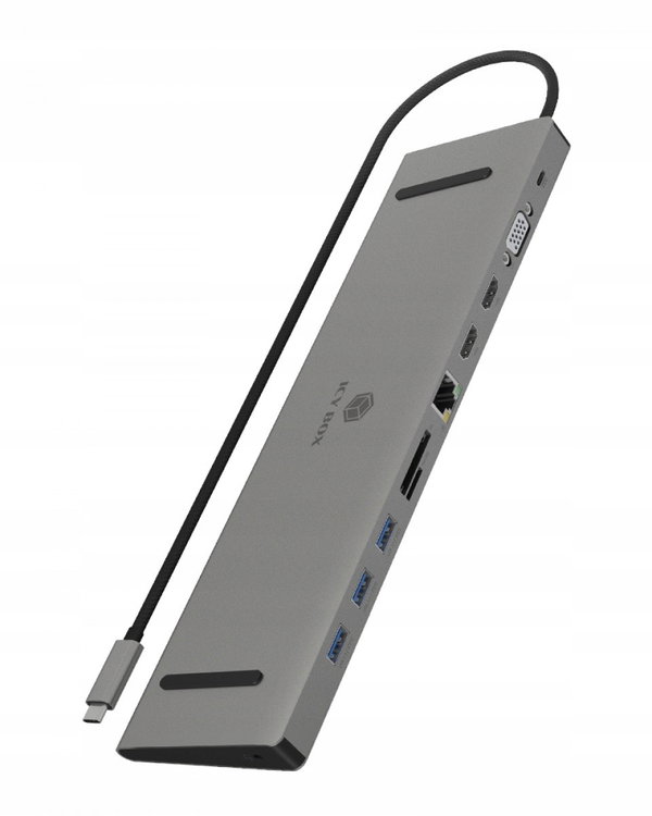 Stacja dokujaca ICY BOX USB-C 11w1 - 2 monitory, PD 100W