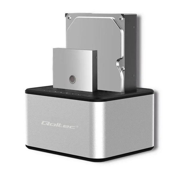 Stacja Qoltec Stacja dokująca dysków 2x HDD/SSD 2.5"/3.5" SATA