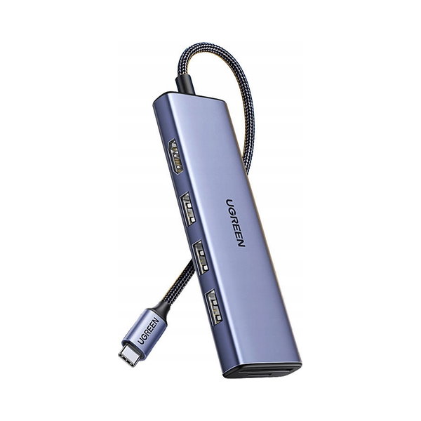 Hub USB UGREEN Revodok CM511 USB-C do HDMI, 3x USB-A 3.0, SD/TF