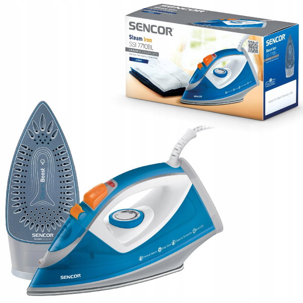 Żelazko parowe SENCOR SSI7710BL 2400W ceramiczne Anti-Calc