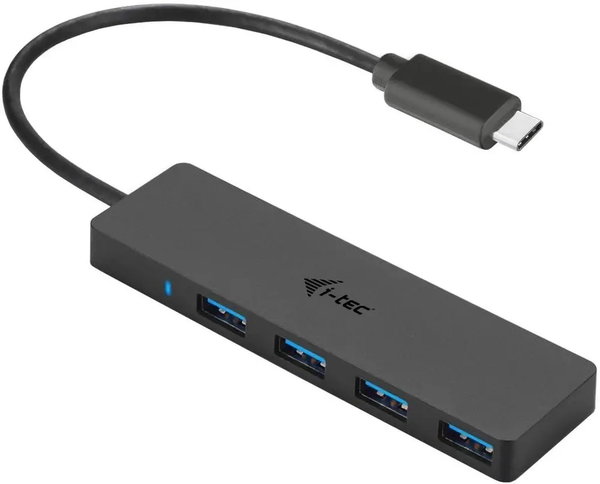 Hub USB i-tec USB-C Slim HUB 4x USB 3.0 20 cm kabel USB-C