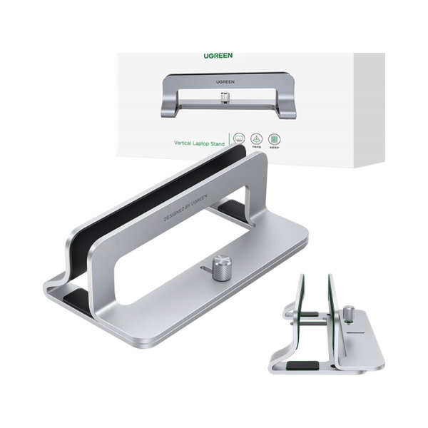 Podstawka UGREEN Aluminiowy pionowy stojak do latopa (srebrny)