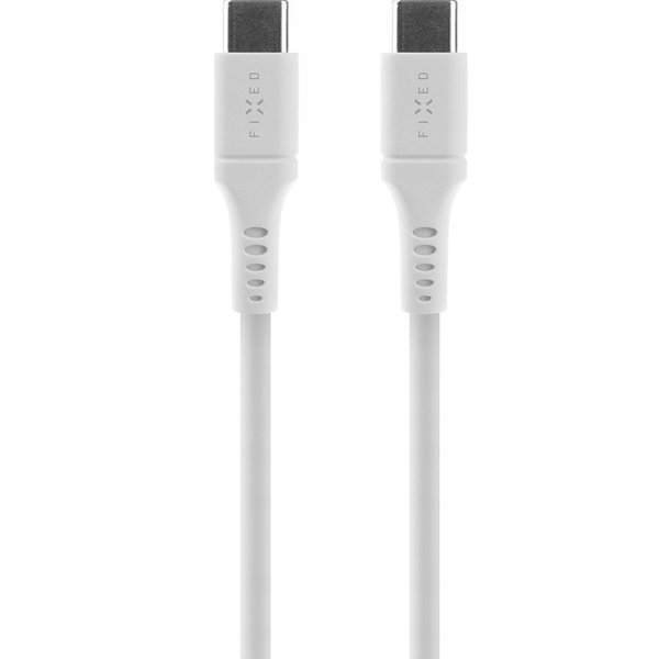 Kabel USB FIXED Kabel Liquid Silicone USB-C/USB-C 2m 60W biały