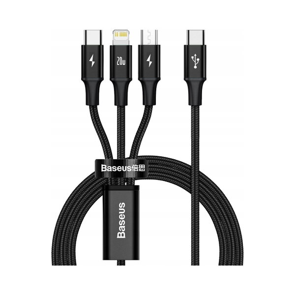 Kabel USB Baseus Kabel USB 3w1 Rapid Series 20W 1.5m