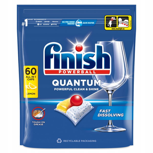 Kapsułki do zmywarki Finish Quantum All in 1 Lemon 60 szt