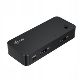 Hub USB i-tec USB-C/USB-A Universal KVM HUB + USB-C PowerIn 15W max