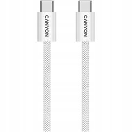 Kabel USB CANYON Kabel OnWire 60MG C-C 60W Magnes w oplocie 1m Biały