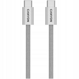 Kabel USB CANYON Kabel OnWire 60MG C-C 60W Magnes w oplocie 1m Szary