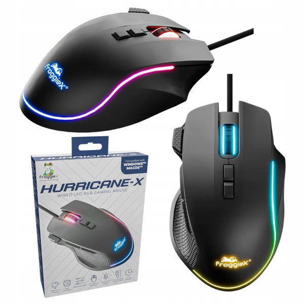 Myszka FroggieX FX-PC-M2-B HURRICANE-X Czarna
