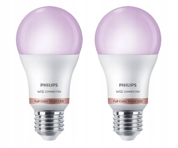 Philips Smart Inteligentna Kolorowa Żarówka LED A60 E27 RGB x2