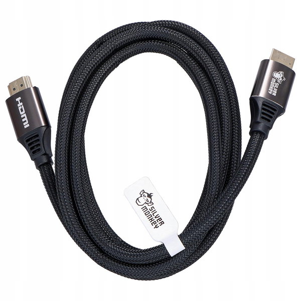 Kabel HDMI 2.1 Silver Monkey HD-020SM2-1 w oplocie 2 m