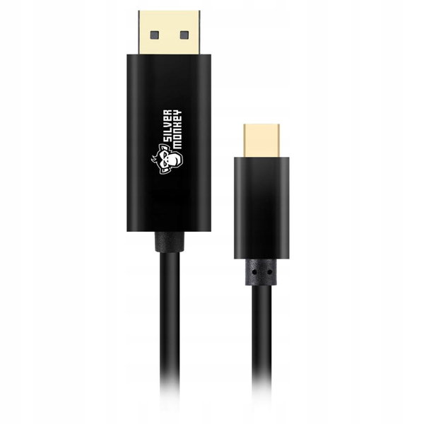 Kabel USB-C 3.2 - DisplayPort 1,8 m 4K 60Hz SM-CDP18 SILVER MONKEY