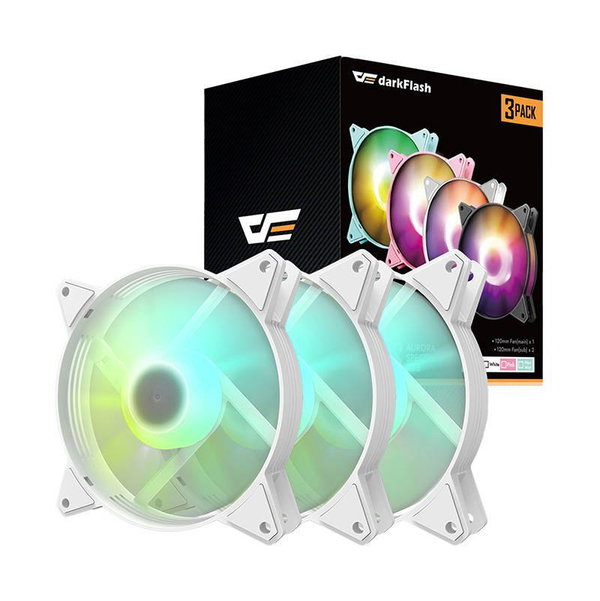 Wentylator DarkFlash C6 White Triple Pack 3x120mm