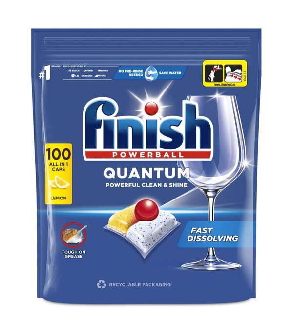 Kapsułki do zmywarki Finish Quantum All in 1 cytrynowe 100 szt.