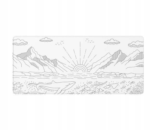 Podkladka pod mysz Dark Project Gaming Mousepad Terra Nostra White XL
