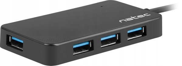 Hub USB Natec HUB USB 3.0 MOTH 4-PORTY CZARNY