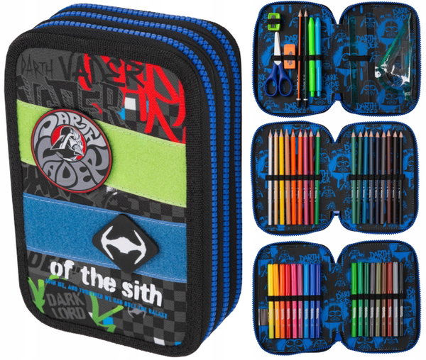 Piórnik 3-komorowy z wyposaż. Coolpack Star Wars