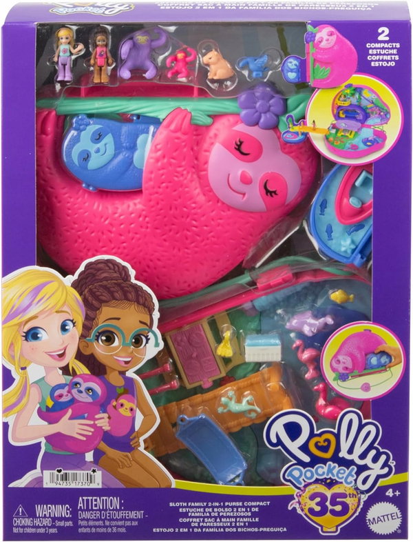 Zestaw Polly Pocket Sloth Family