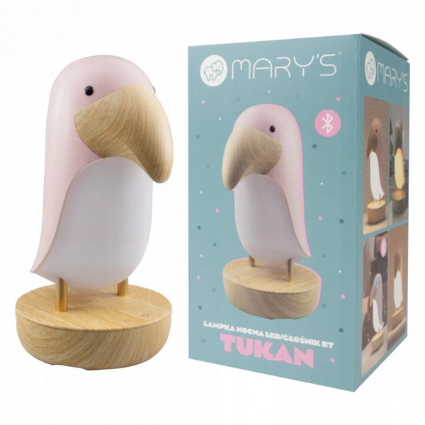 Lampka nocna LED tukan różowy