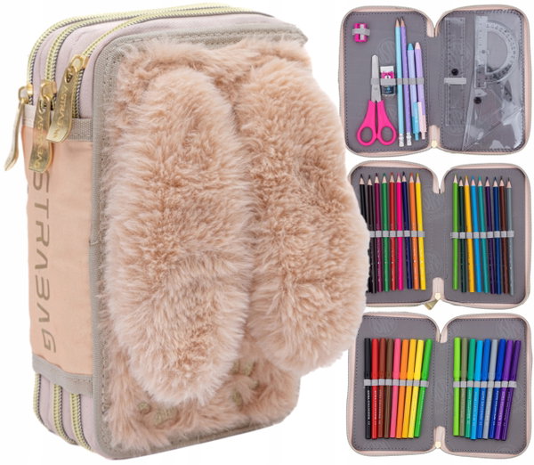 Piórnik potrójny z wyp Astrabag Fluffy Bunny ASTRA