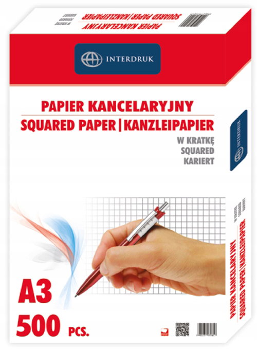 Papier kancelaryjny A3/500K kratka