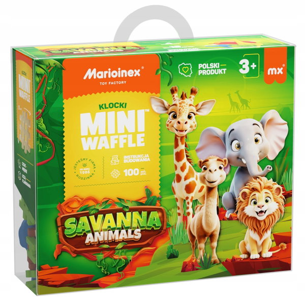 Mini Waffle 100el Animals Sawanna