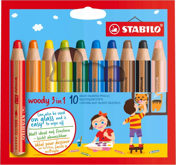 Kredki drewniana 3 w 1 Stabilo