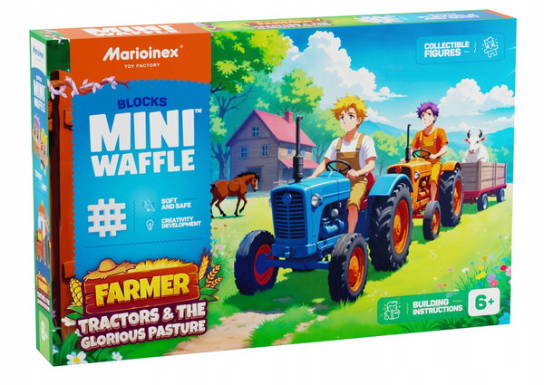 Mini Waffle 110el Farmer Traktory i wypasiona łąka
