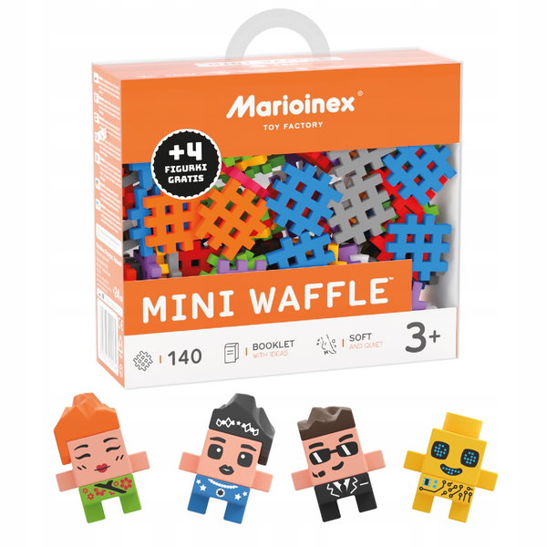 Mini Waffle Marioinex 140 elementów + 4 figurki
