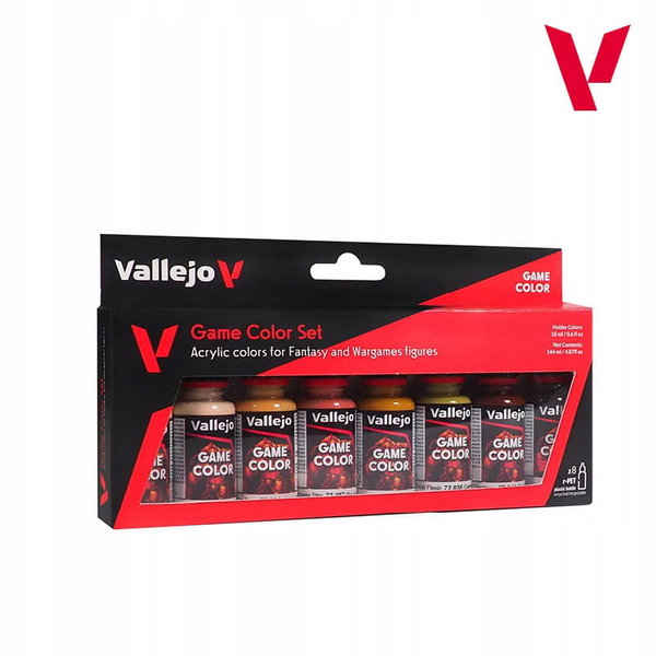 Vallejo: 72.187 - Game Color Set - Skin Tone (8 x 18 ml)