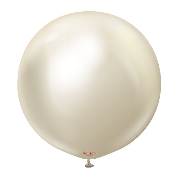 Balony Mirror White Gold 25szt