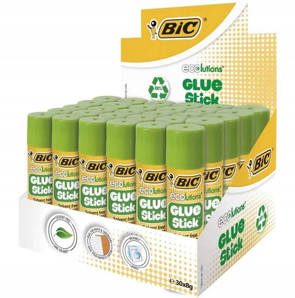 Klej ECOlutions 8g. 30 sztuk. BIC.