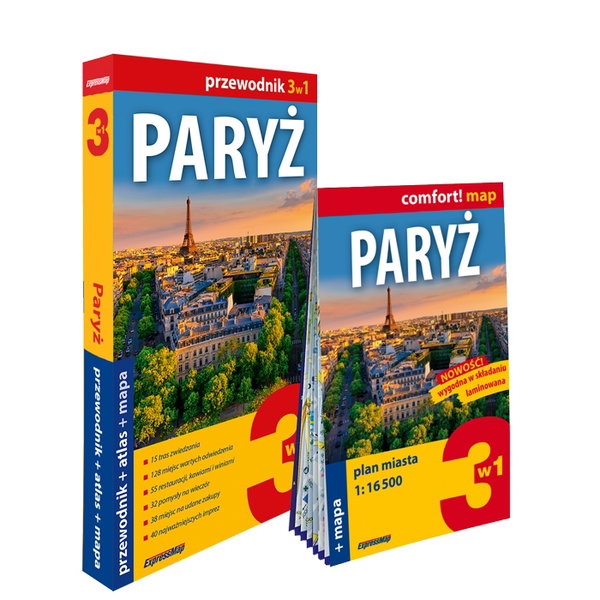 Paryż 3w1: przewodnik + atlas + mapa - Marta Kiełczewska-Konopka