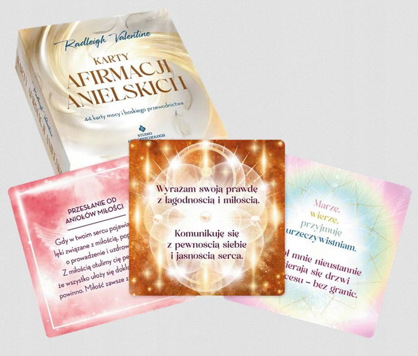 Karty afirmacji anielskich. 44 karty mocy i... - Valentine Radleigh