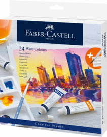 Farby akwarelowe CS w tubkach 24 kolory