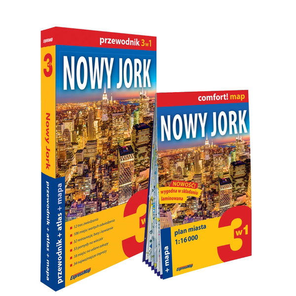 Nowy Jork 3w1: przewodnik + atlas + mapa w.2025 - Katarzyna Byrtek