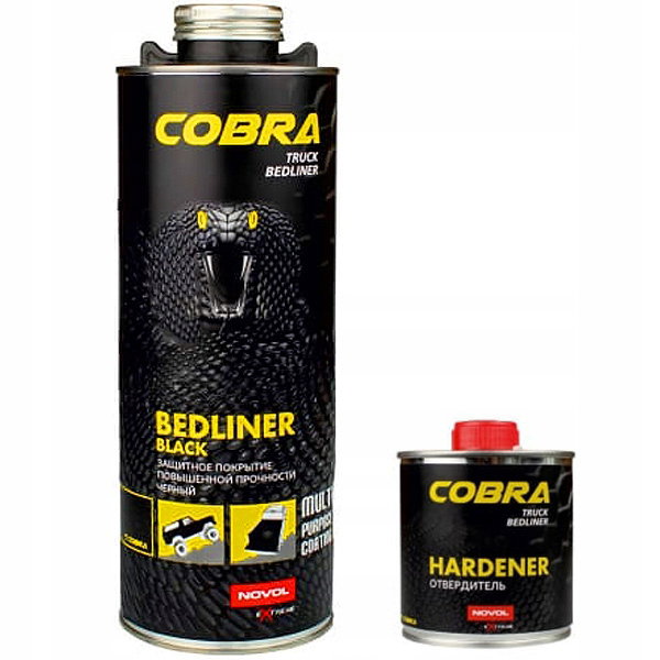 Novol Cobra Truck Bedliner Czarny 0,6L z utw. 0,2L