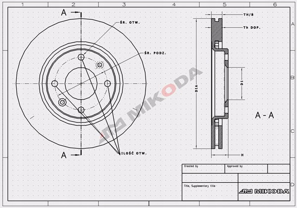 TARCZA HAM TYL 316X11 P MIKODA