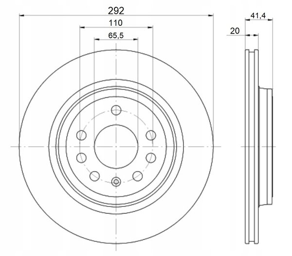 TARCZA HAM TYL 292X20 V MIKODA