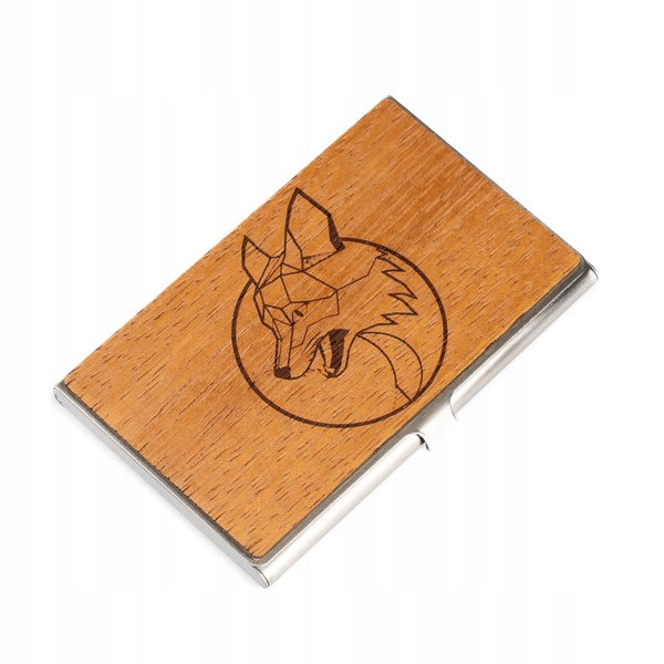 Drewniany Wizytownik Bewood Inox Lis Merbau
