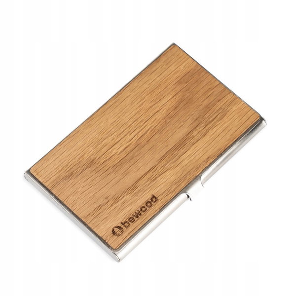 Drewniany Wizytownik Bewood Inox Dąb