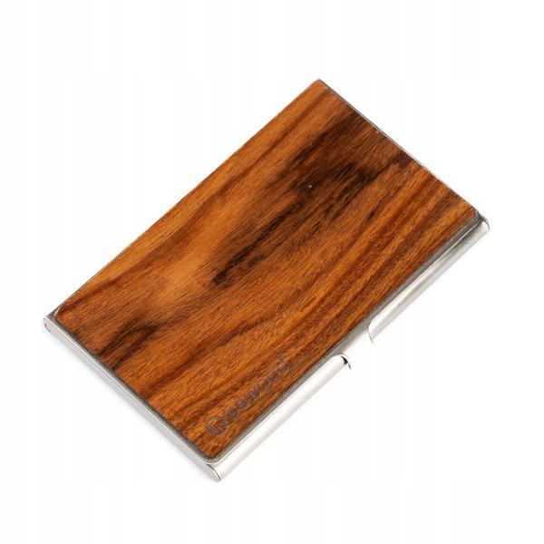Drewniany Wizytownik Bewood Inox Palisander Santos