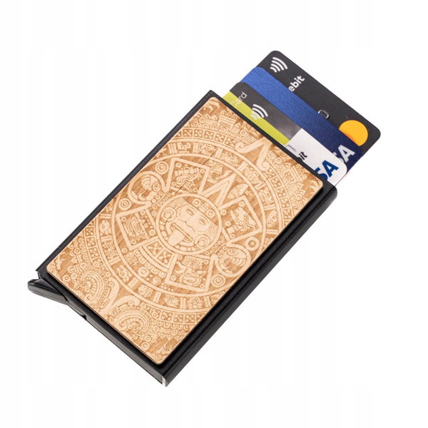 Etui na karty Bewood Kalendarz Aztecki Anegre