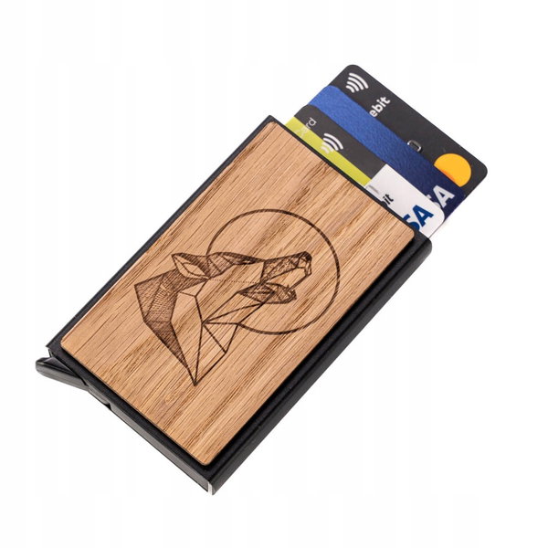 Etui na karty Bewood Wilk Dąb