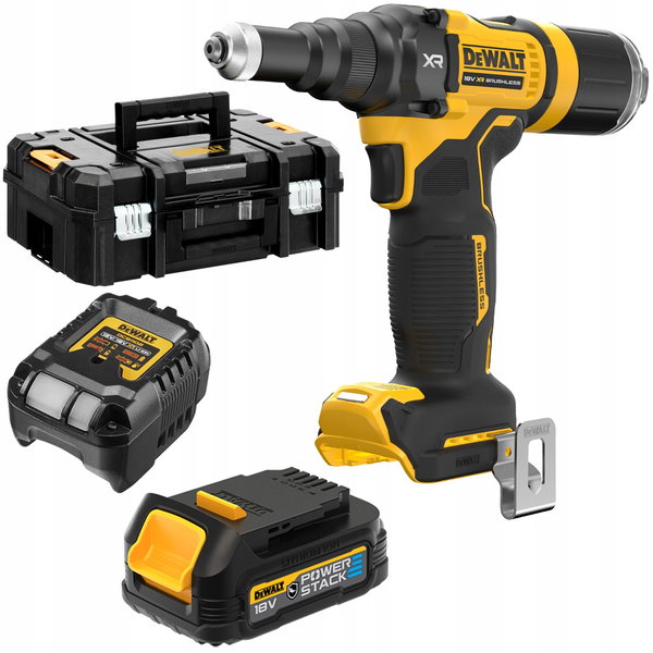Akumulatorowa nitownica 2,4-4,8mm,18V Li-Ion 1x1,7Ah GFN POWERSTACK DeWalt