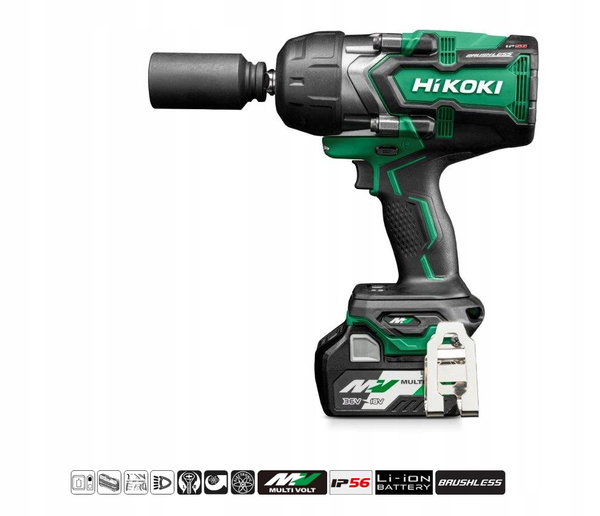 HIKOKI KLUCZ UDAROWY 36V WR36DG WRZ 1/2" 1400Nm 2 x 2.5AH
