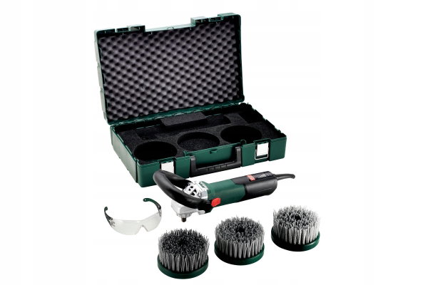 METABO POLERKA KĄTOWA PE 15-25 Set + 3 SZCZOTKI TALERZOWE WALIZKA